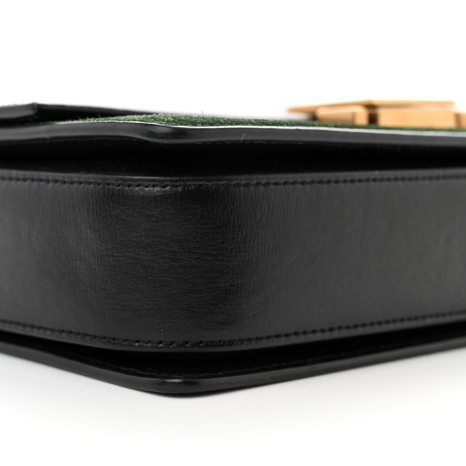 Saint Laurent Smooth Calfskin Suede Medium Bellechasse Dark Green 9 of 14