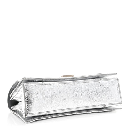 Balenciaga Crushed Calfskin Quilted Small Crush Chain Bag Silver 4 of 11