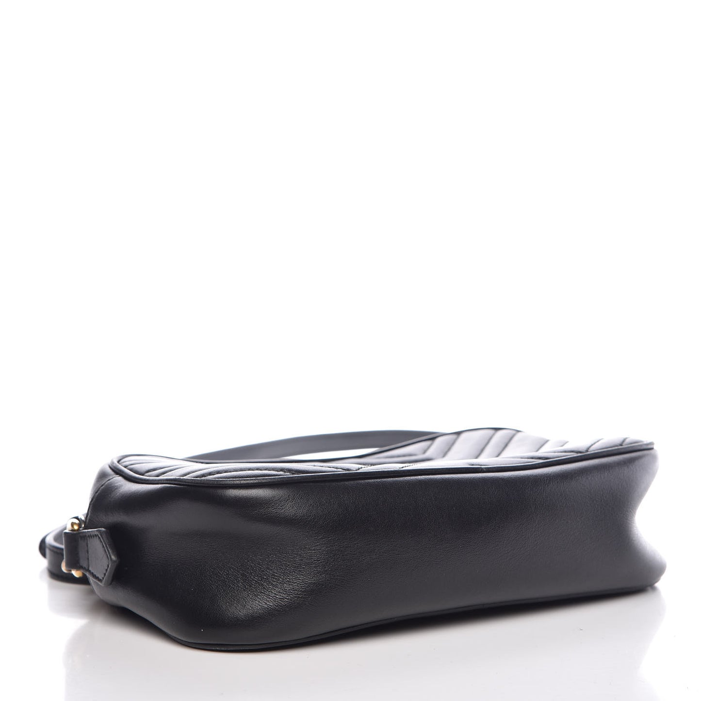 Calfskin Matelasse Small GG Marmont Chain Shoulder Bag Black