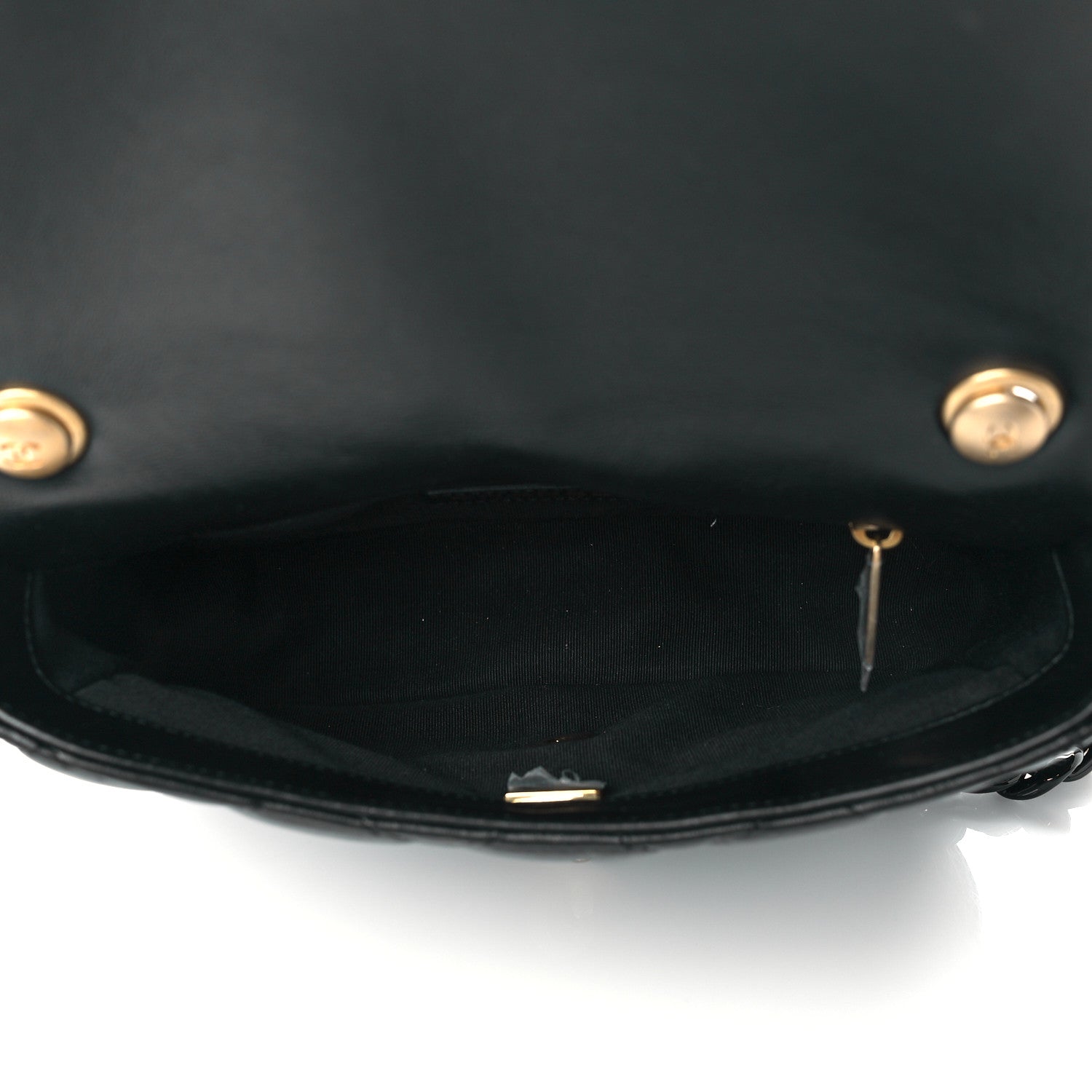 Chanel Lambskin Quilted Small Lacquered Chain Flap Black 5 of 11