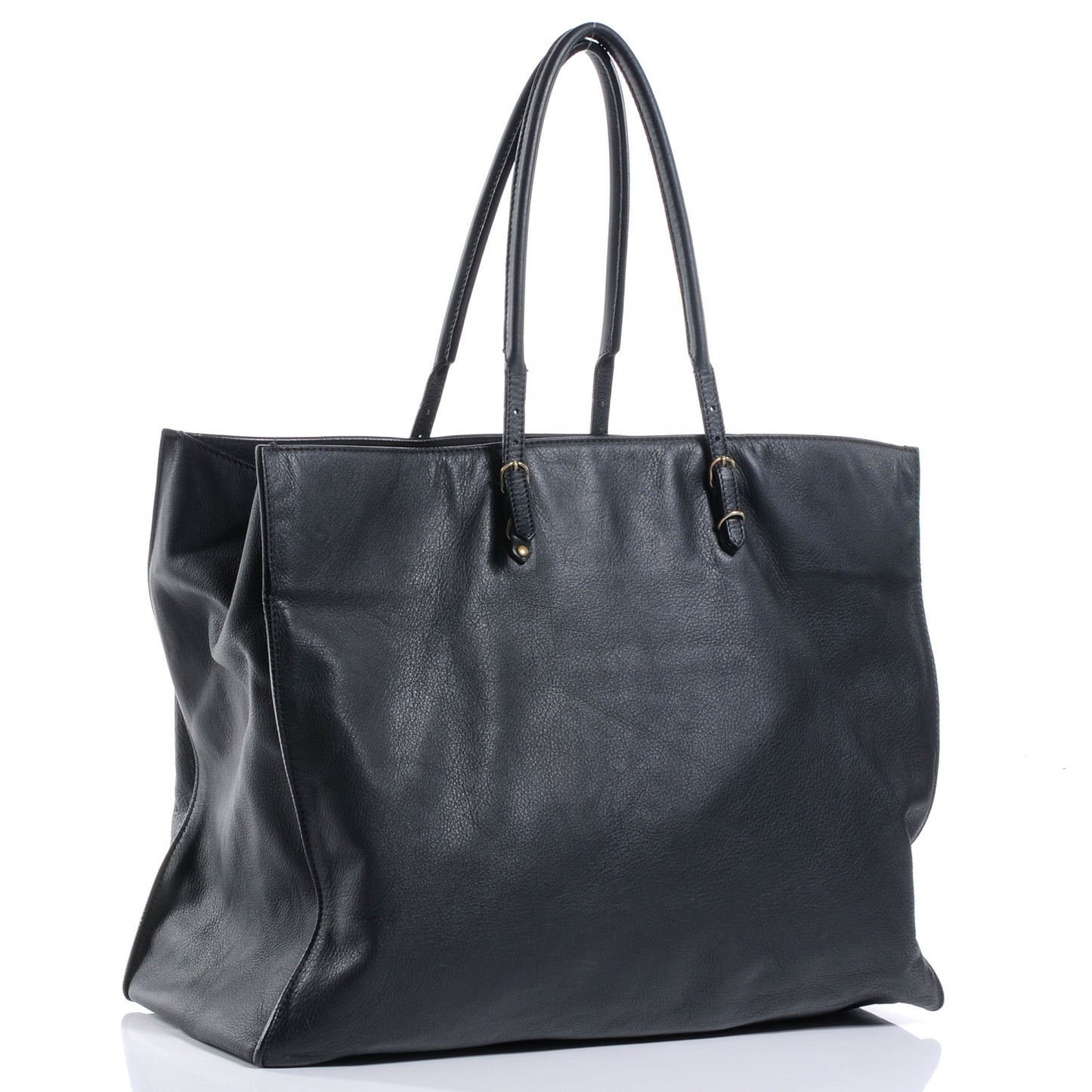 Supple Calfskin Papier A4 Tote Black