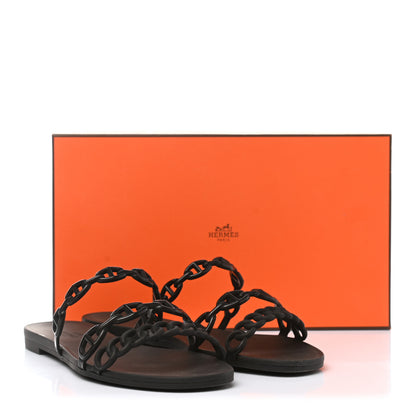Hermes TPU Rivage Sandals 37 Black 8 of 8