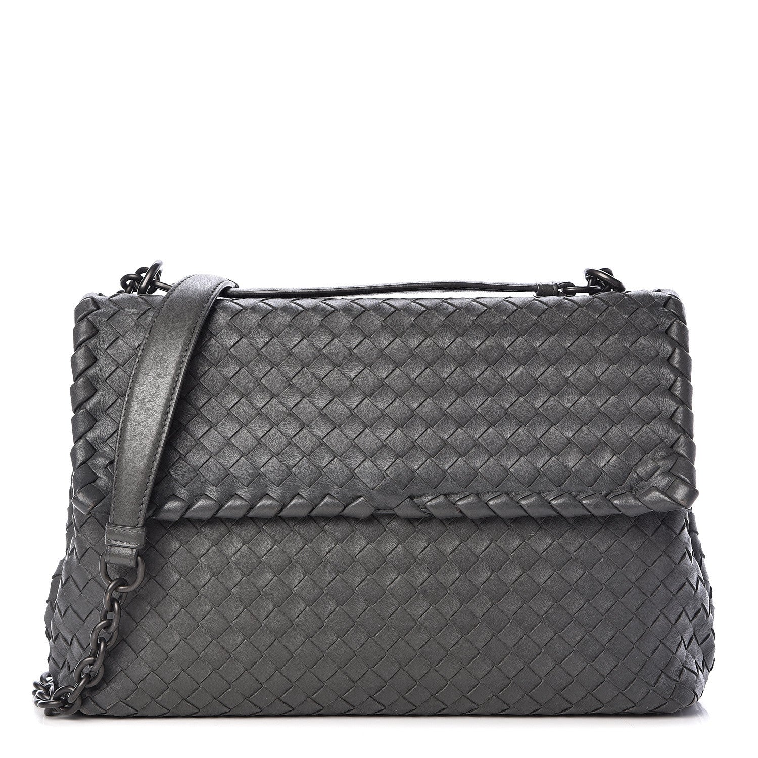 Bottega Veneta Nappa Intrecciato Large Olimpia Bag Light Grey 1 of 15