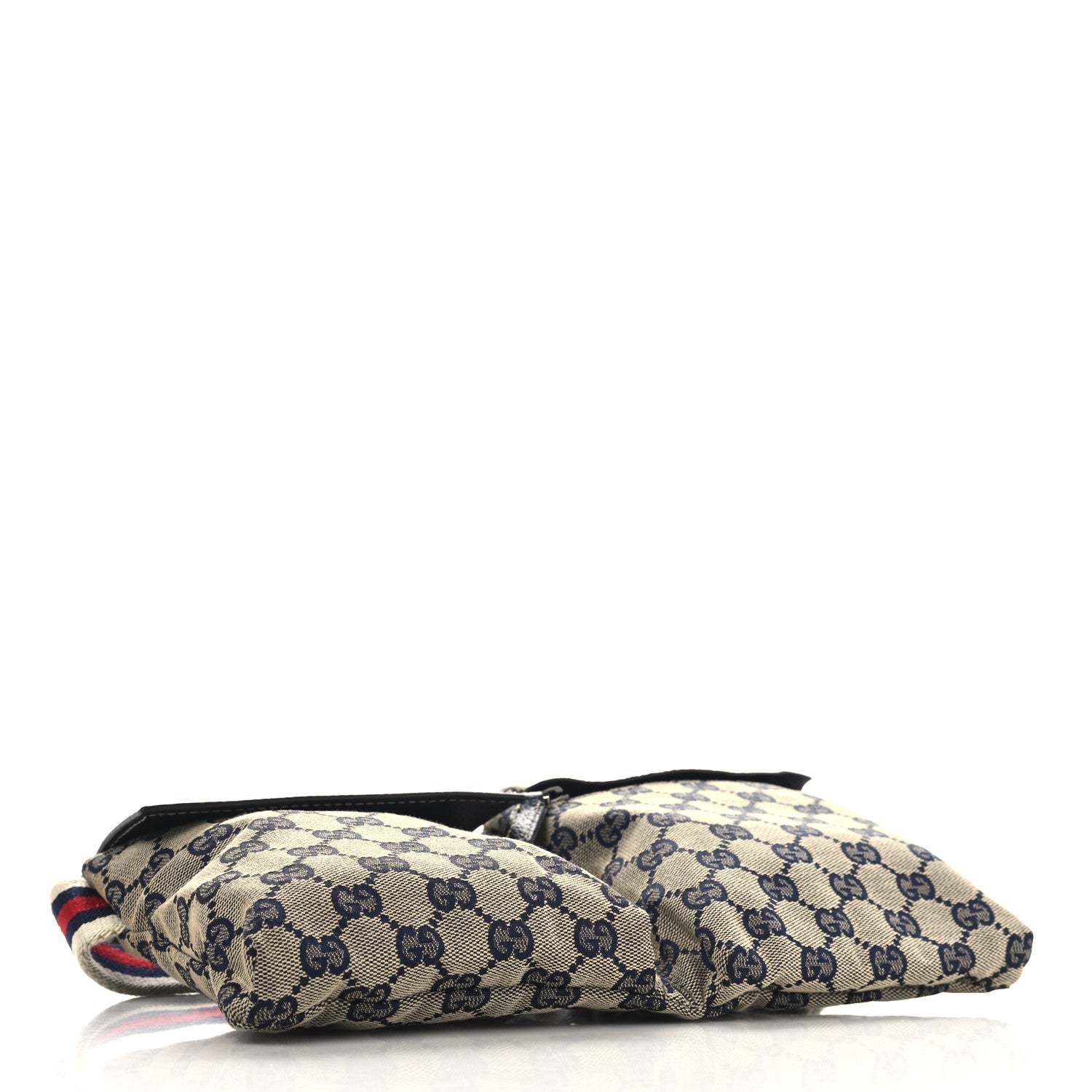 Gucci GG Monogram Web Double Pocket Belt Bag Navy 4 of 12