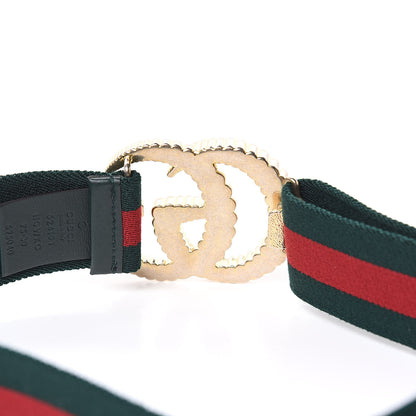 Gucci Canvas Torchon Double G Web Belt 75 30 Verde 4 of 5