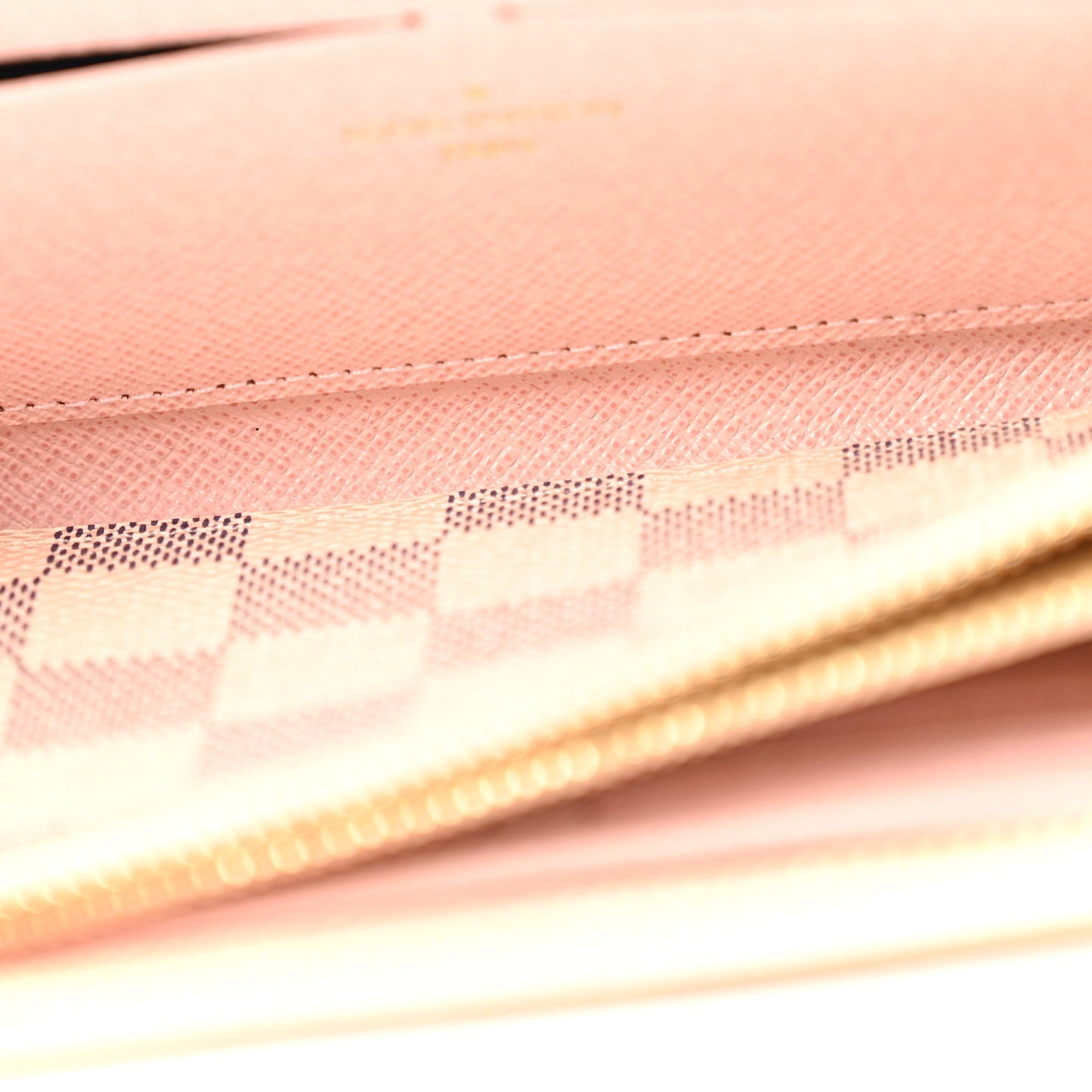 Damier Azur Clemence Wallet Rose Ballerine