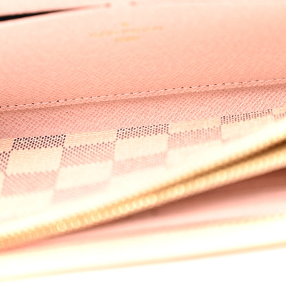Louis Vuitton Damier Azur Clemence Wallet Rose Ballerine 5 of 11