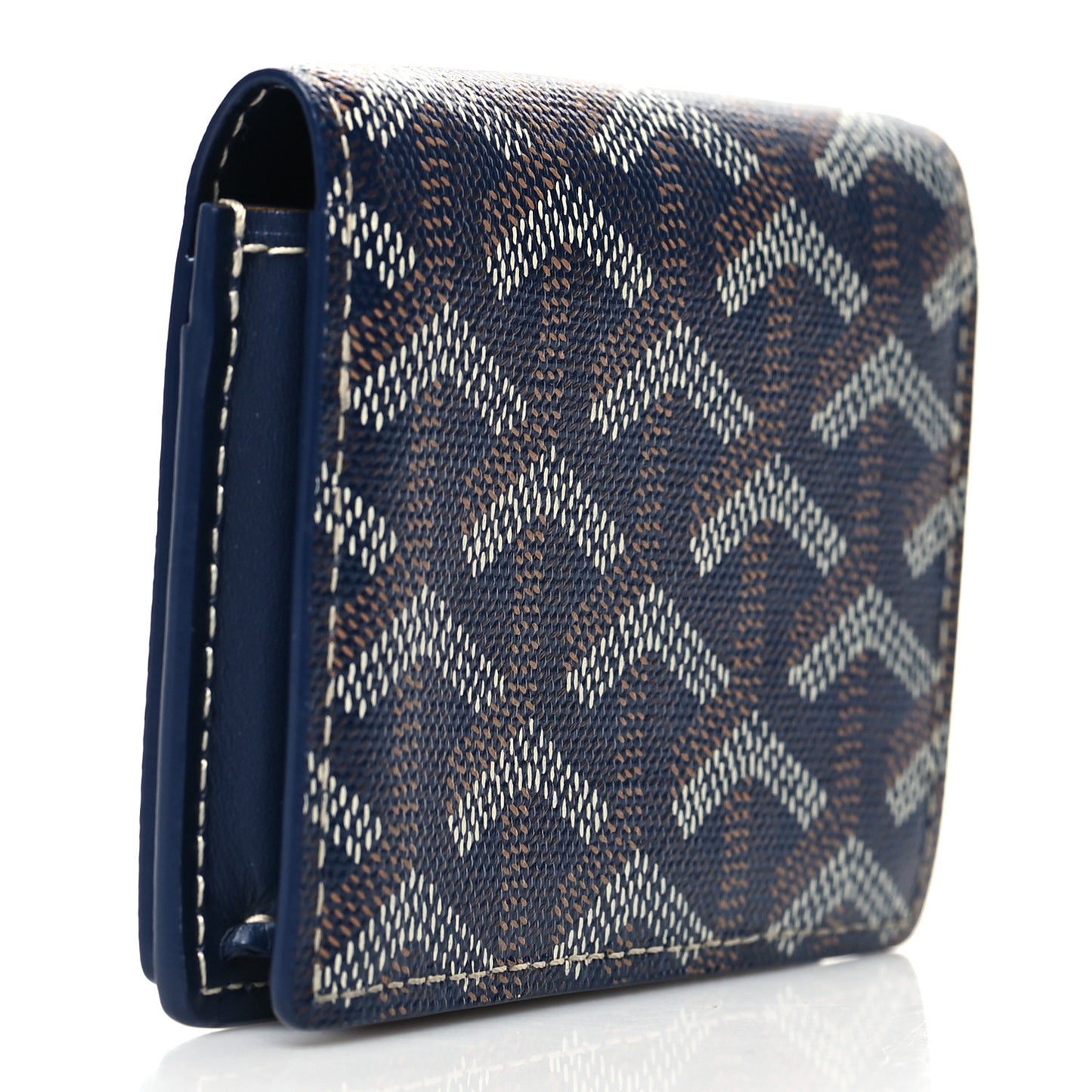 Goyardine Business Card Holder Navy