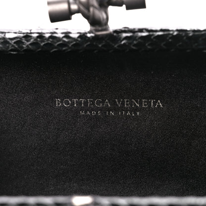 Bottega Veneta Satin Intreccio Impero Ayers Knot Clutch Black 6 of 9