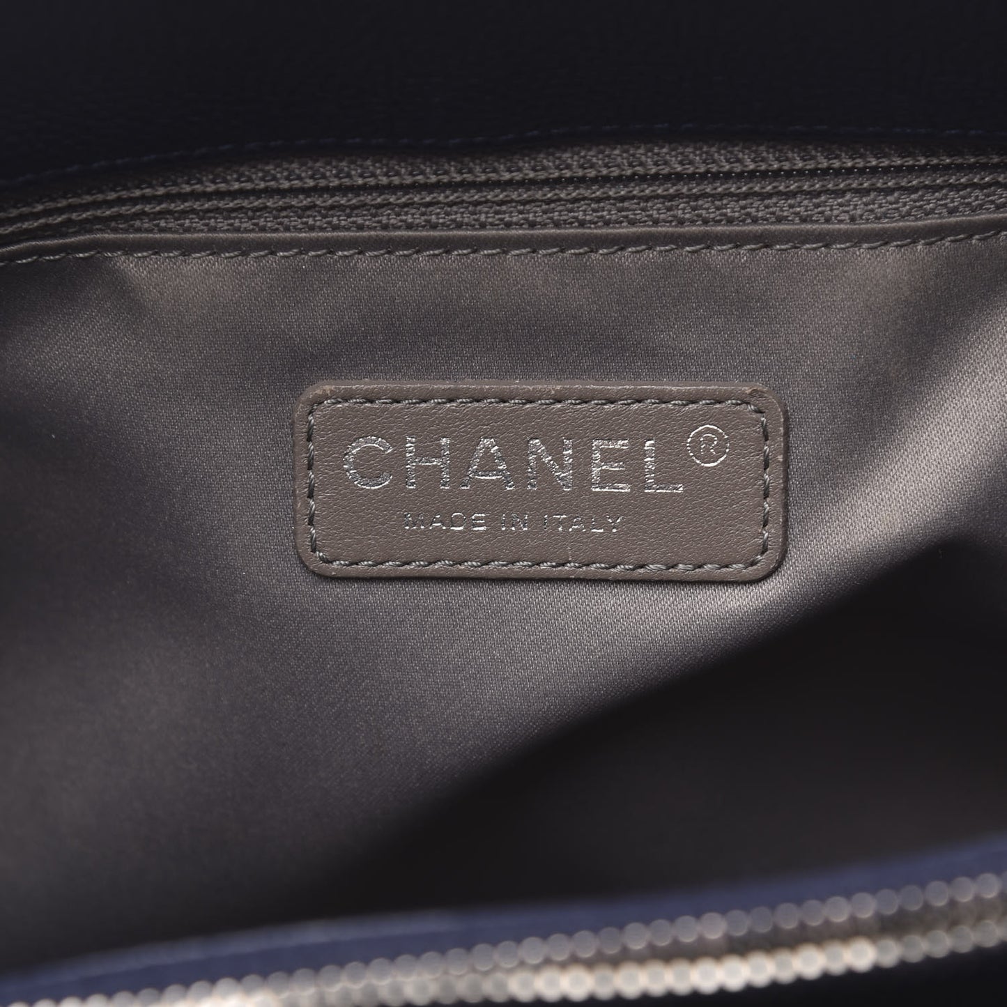 Caviar Quilted Grand Shopping Tote GST Dark Navy Blue
