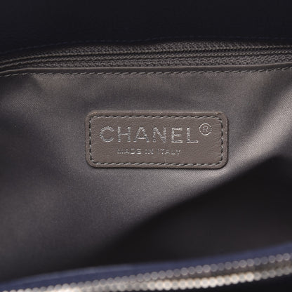 Chanel Caviar Quilted Grand Shopping Tote GST Dark Navy Blue 6 of 13