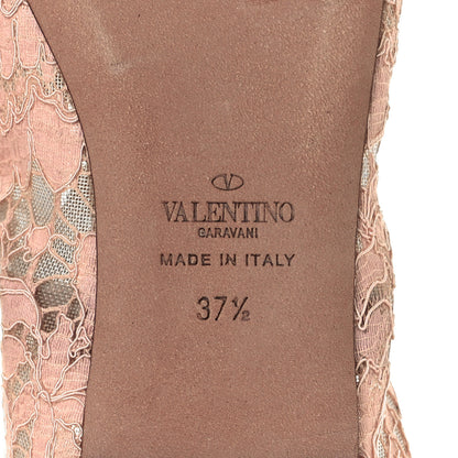 Valentino Garavani Lace Ballerina Flats 37.5 Carne 7 of 10