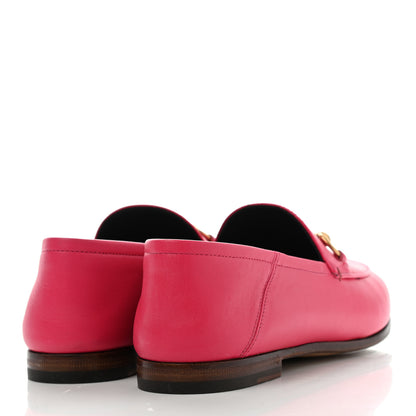 Gucci Lambskin Womens Brixton Horsebit Loafers 35.5 Hot Pink 4 of 13