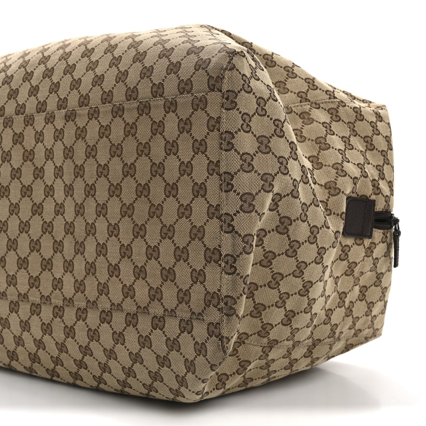 GG Monogram Web Large Collapsible Carry On Duffle Beige Brown