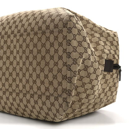 Gucci GG Monogram Web Large Collapsible Carry On Duffle Beige Brown 10 of 13