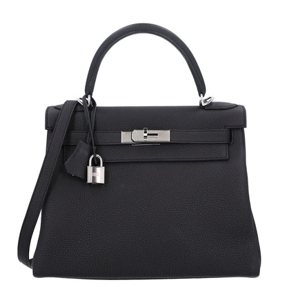 Hermes Togo Kelly Retourne 28 Black 1 of 7