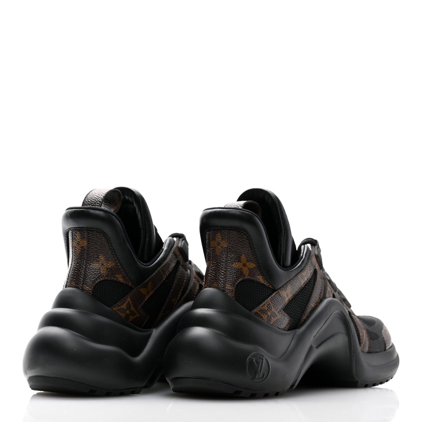 Calfskin Patent Monogram LV Archlight Sneakers 37 Black