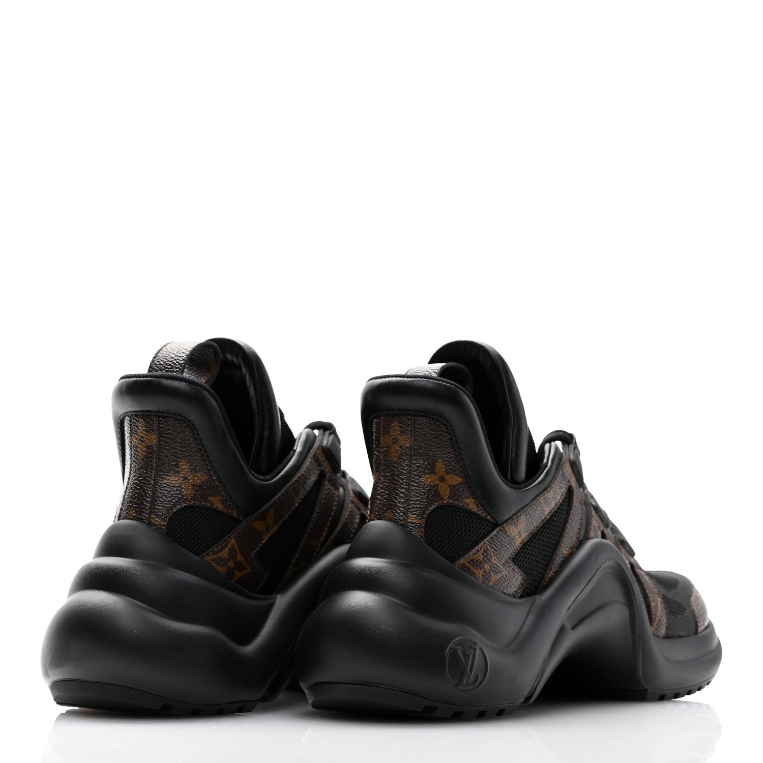 Louis Vuitton Calfskin Patent Monogram LV Archlight Sneakers 37 Black 4 of 8