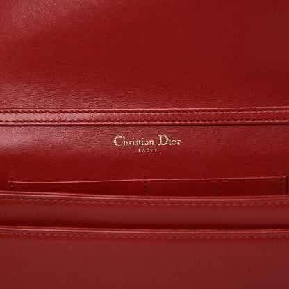 Christian Dior Lambskin Studded Diorama Wallet on Chain Pouch Red 6 of 9
