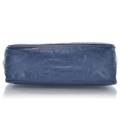 Chanel Aged Calfskin Perforated Tote Navy 6 of 10