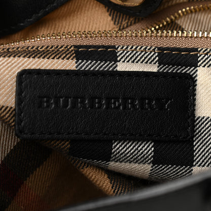Burberry Calfskin House Check Small Banner Tote Black 6 of 18