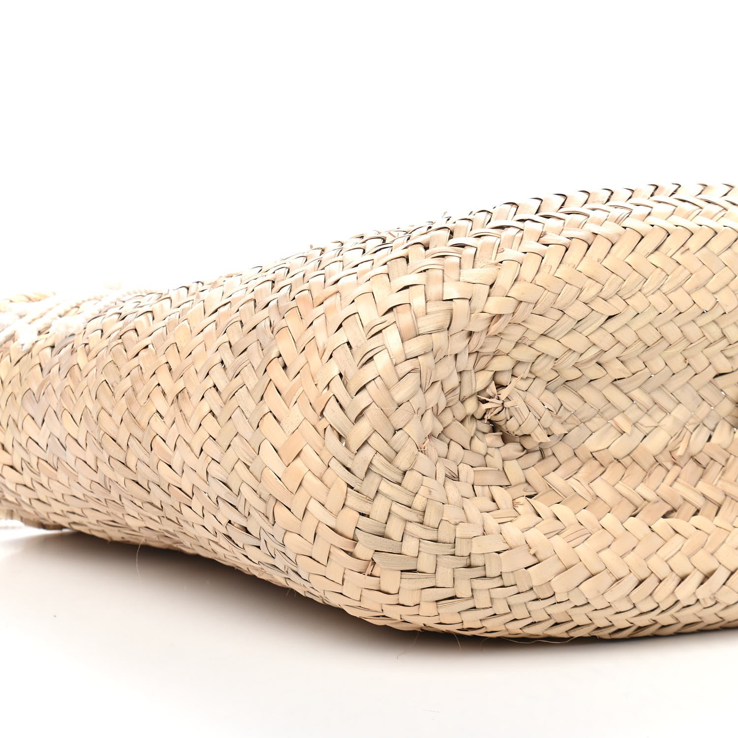 Celine X DAVID KRAMER Raffia Calfskin Panier Bag White 7 of 8