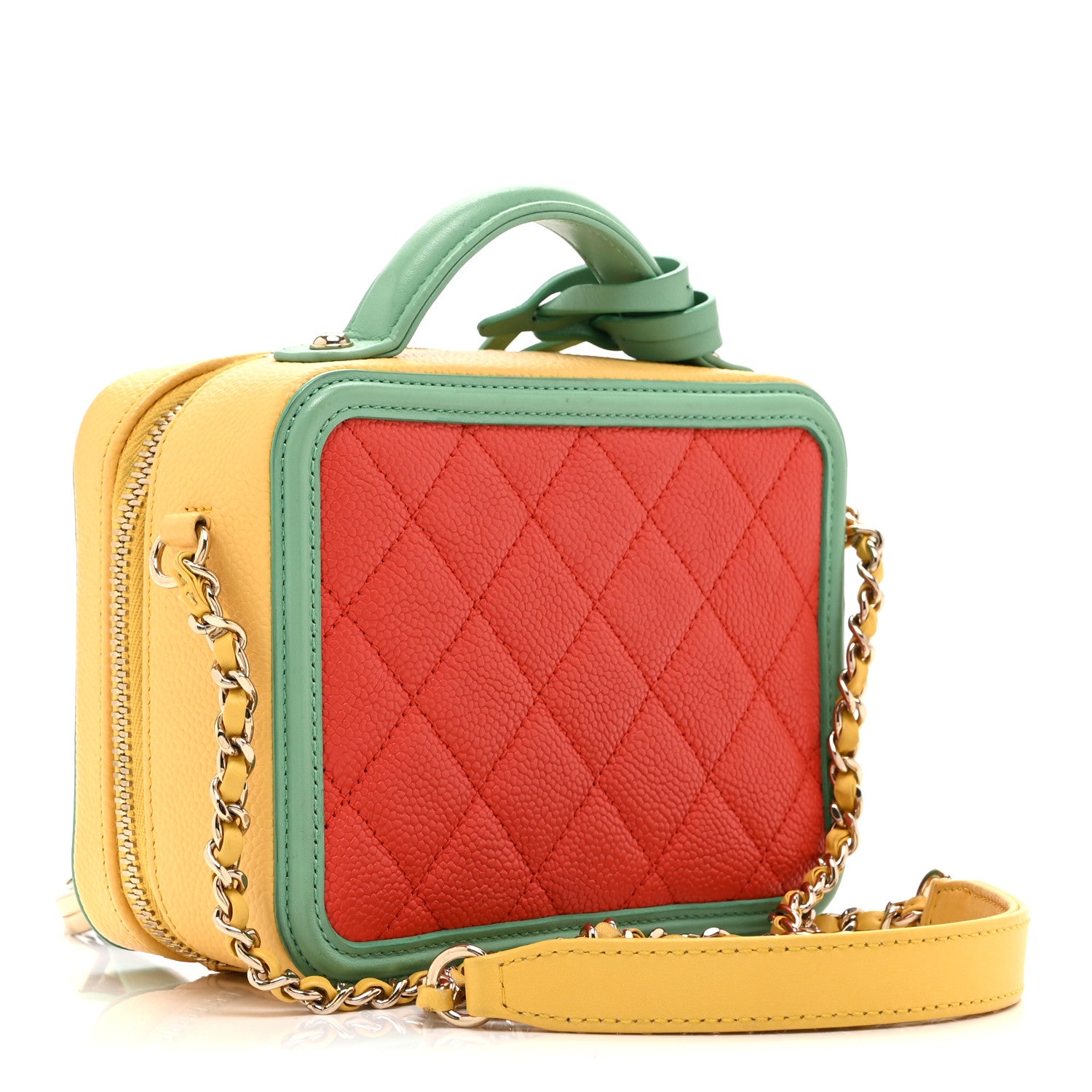 Chanel Caviar Quilted Small CC Filigree Vanity Case Multicolor 3 of 10