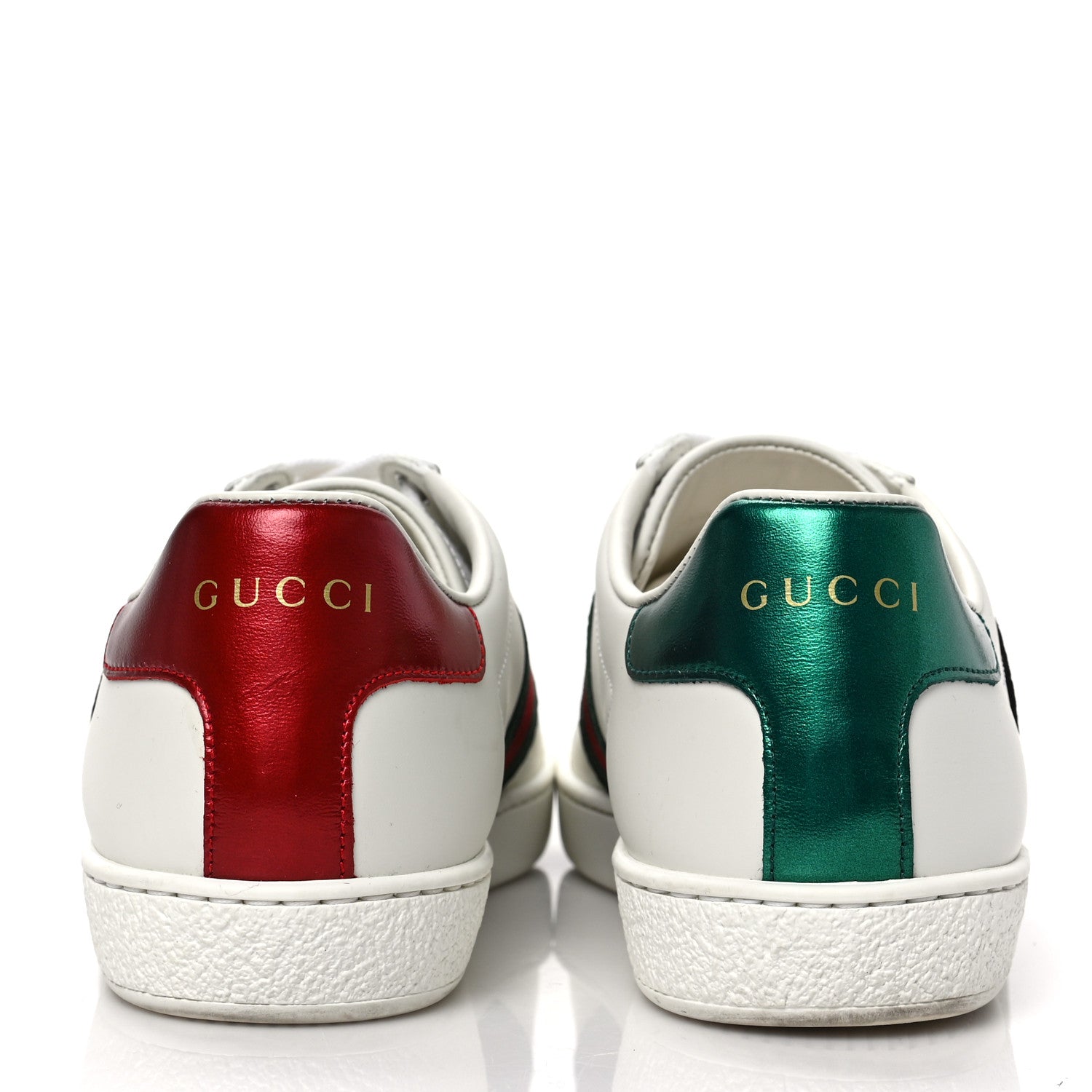 Gucci Calfskin Web GG Apple Embroidered Womens Ace Sneakers 37 White 5 of 9