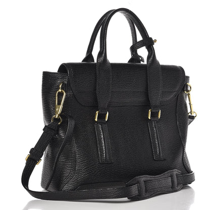 3.1 Phillip Lim 3.1 Textured Calfskin Medium Pashli Satchel Black 4 of 8
