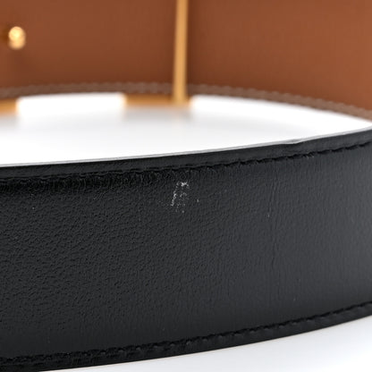 Hermes Box Togo 32mm H Belt 85 Black Gold 5 of 5
