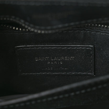 Saint Laurent Calfskin Y Quilted Monogram Monochrome Toy Loulou Crossbody Bag Black 6 of 9