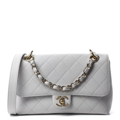 Chanel Caviar Quilted City Walk Flap Light Grey 1 of 15