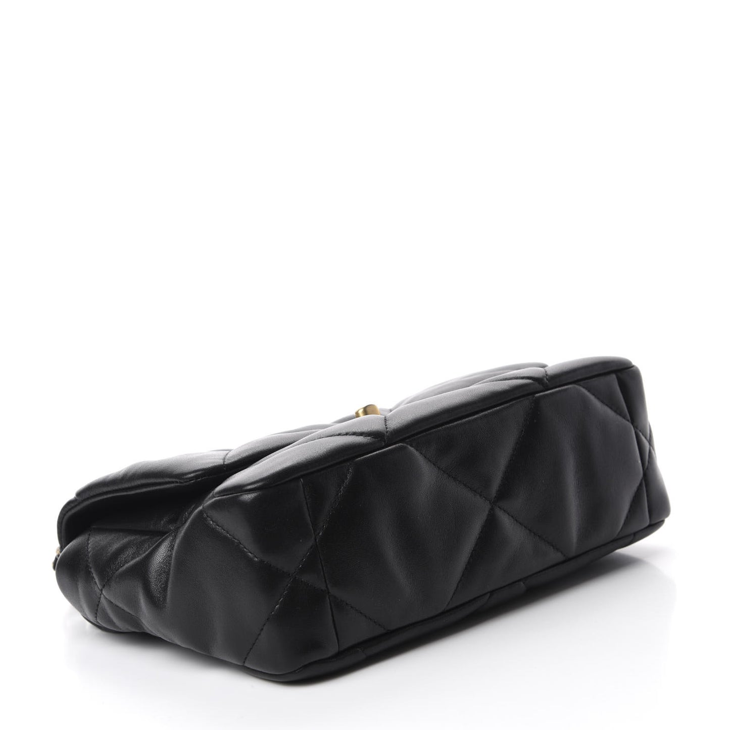 Lambskin Quilted Medium 19 Flap Black
