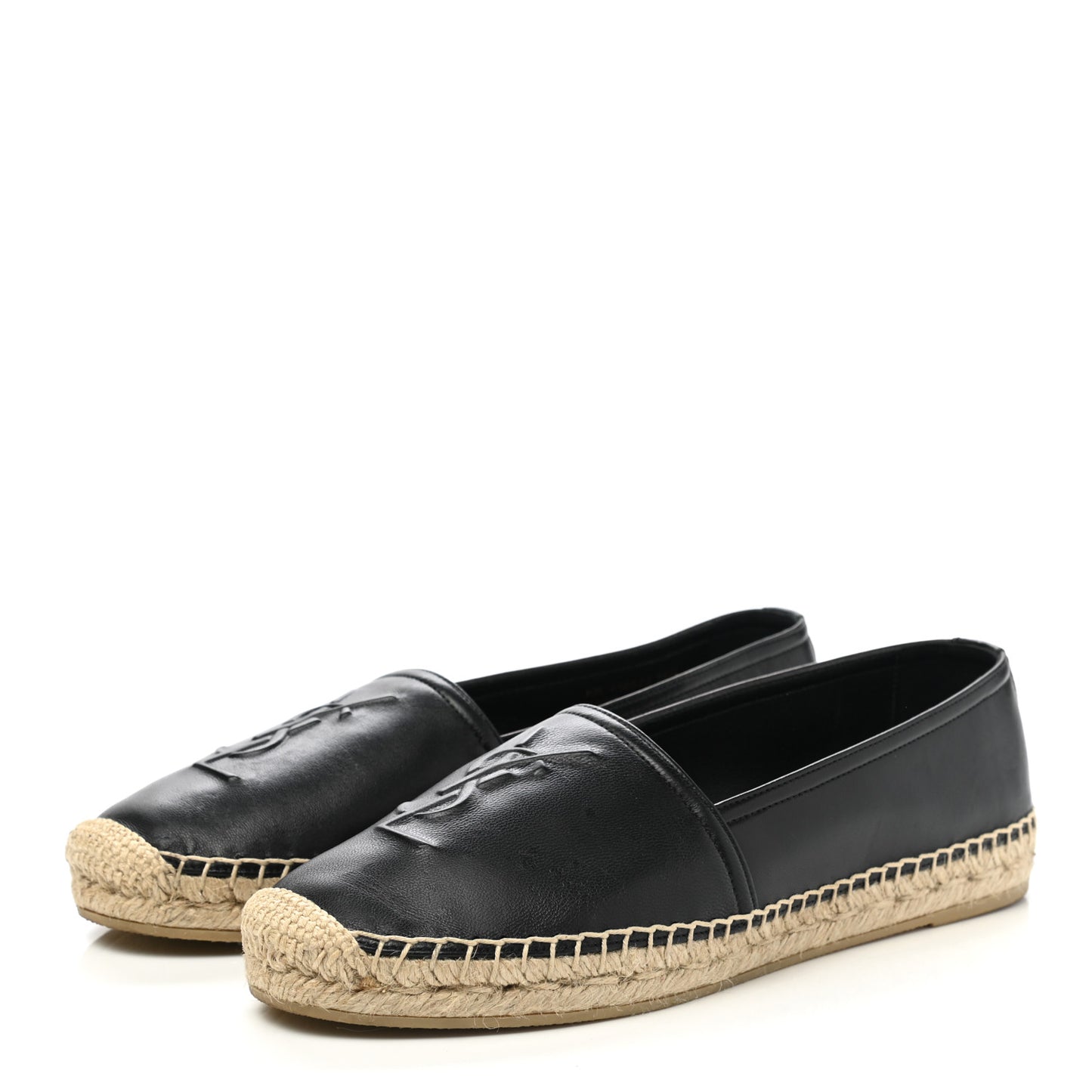 Lambskin Monogram Espadrilles 38.5 Black