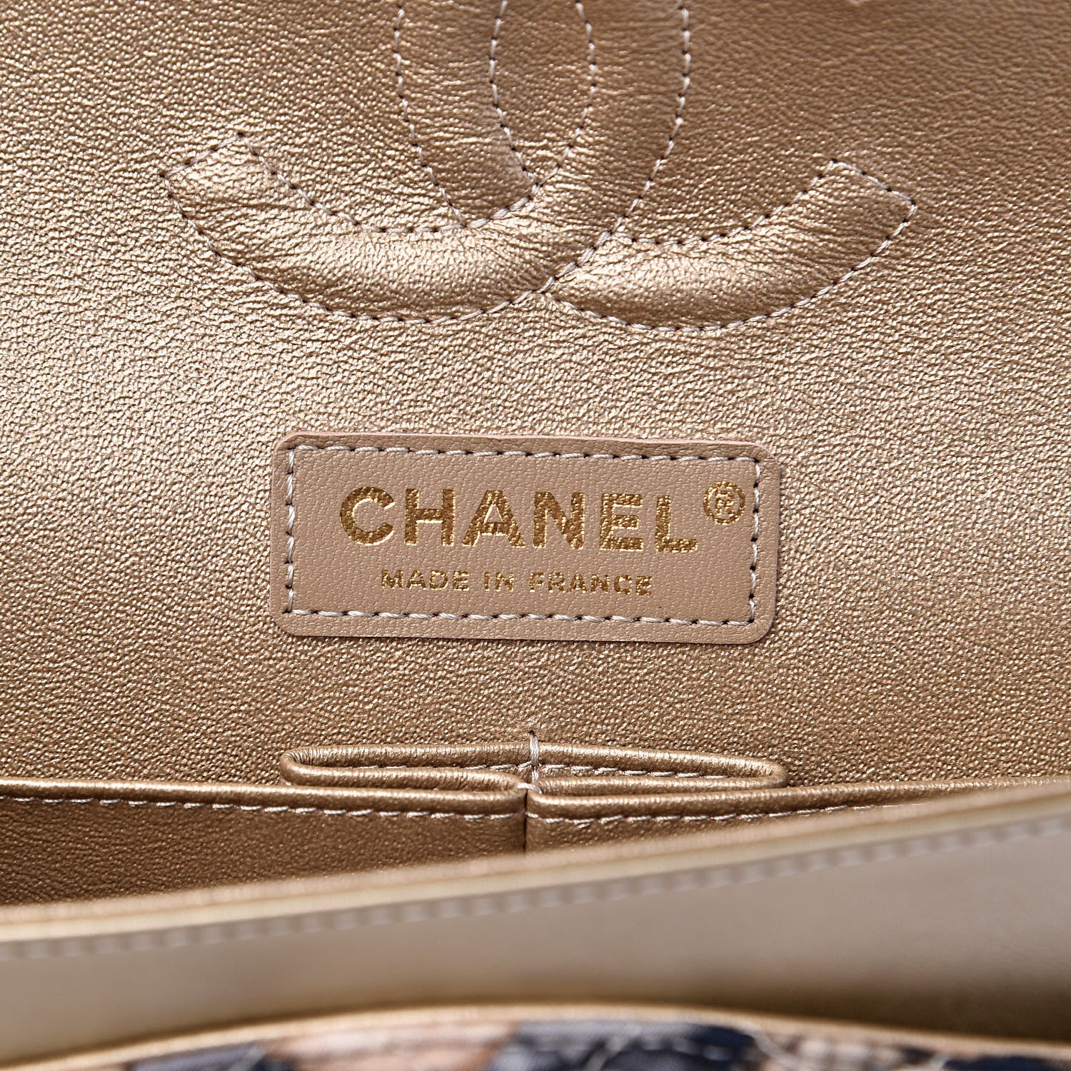 Chanel Nylon Quilted Medium Cat Emoticon Double Flap Navy Gold 6 of 11