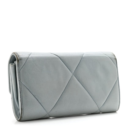 Chanel Lambskin Quilted Chanel 19 Flap Wallet Light Blue 3 of 12