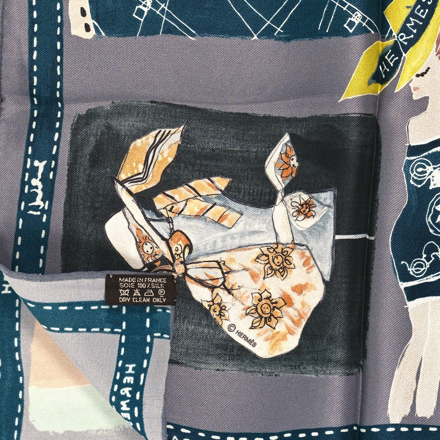 Hermes Silk J'Aime Mon Carre Scarf 70 3 of 3