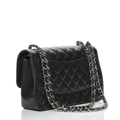 Chanel Caviar Quilted Jumbo Double Flap Black 3 of 8
