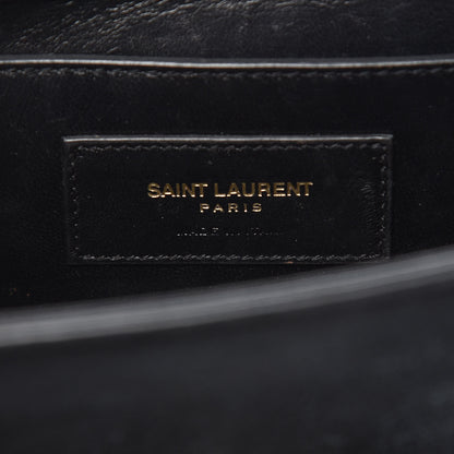 Saint Laurent Suede Small Classic Monogram Kate Tassel Satchel Black 7 of 12