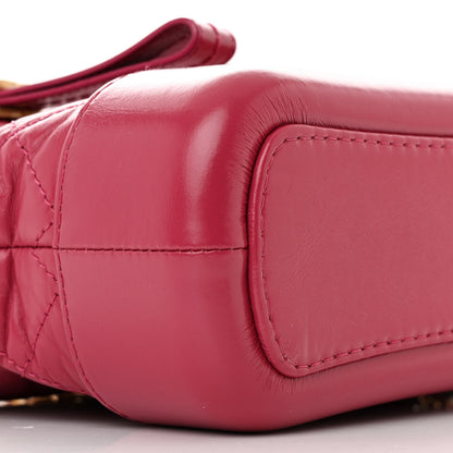 Chanel Aged Calfskin Quilted Small Gabrielle Hobo  Dark Pink 9 of 13