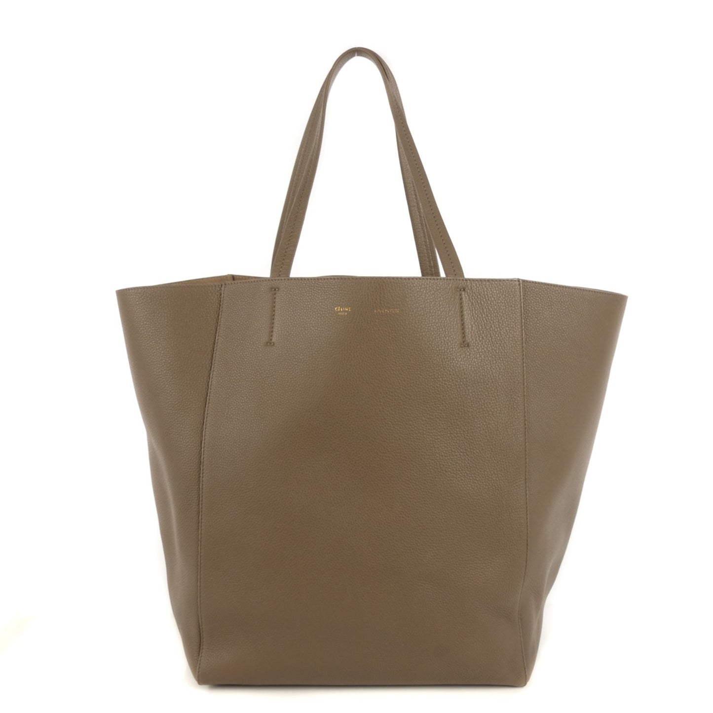 Soft Grained Calfskin Medium Phantom Luggage Cabas Taupe