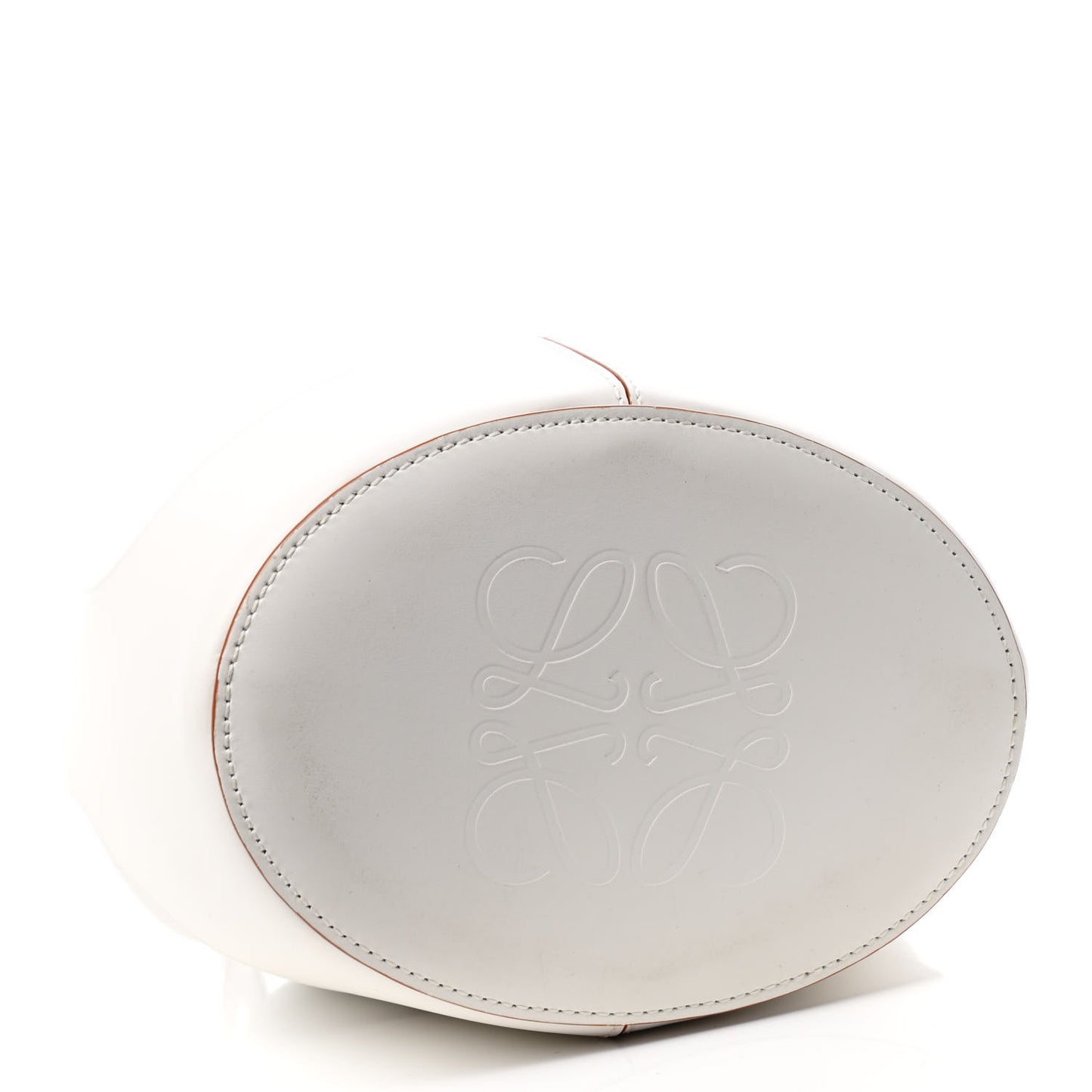 Calfskin Small Balloon Bucket Bag Soft White
