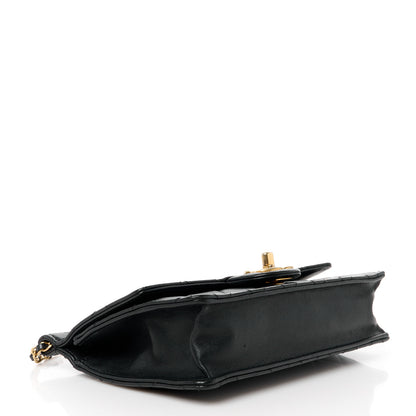 Chanel Lambskin Quilted Large Pearl Chain Flap Bag Black 4 of 11