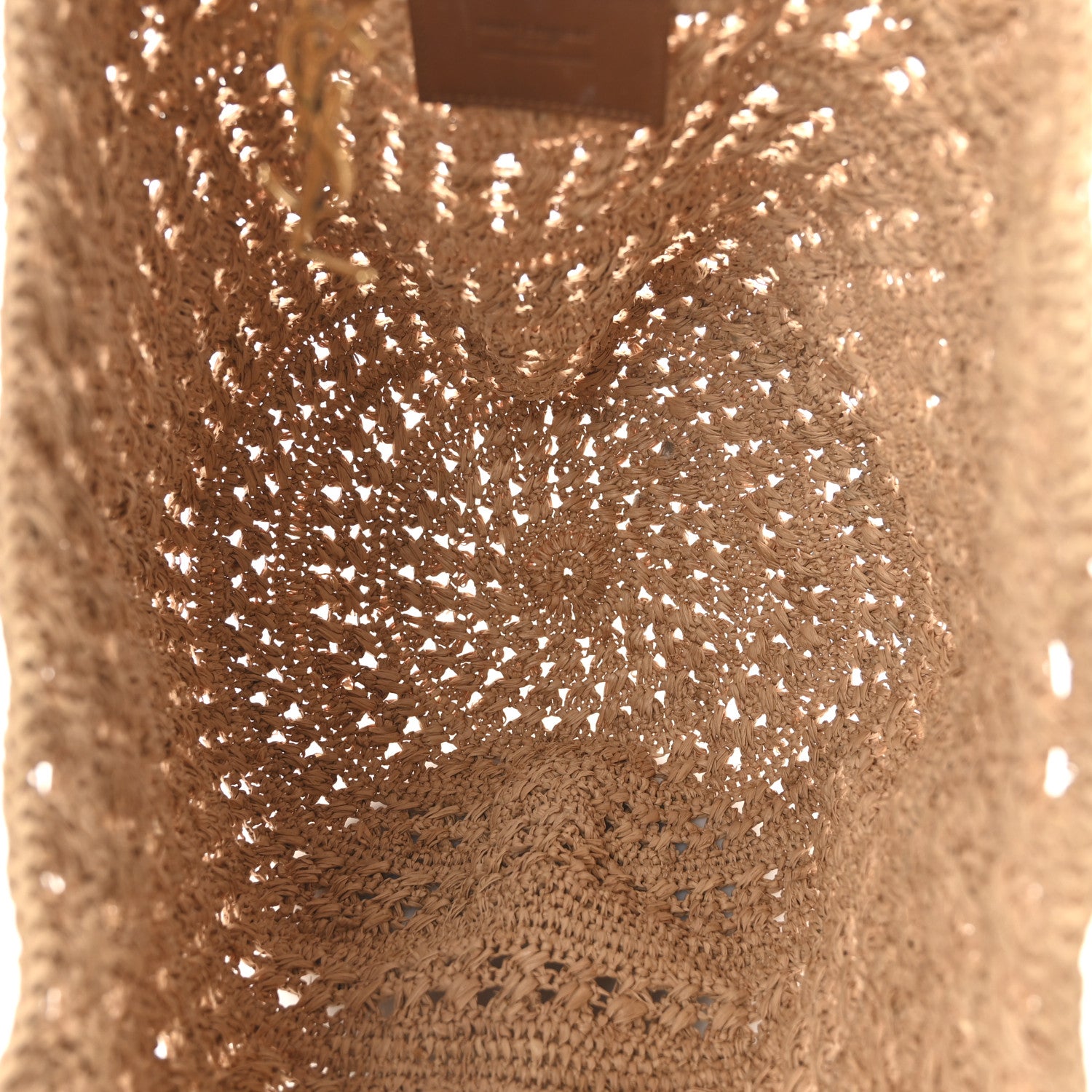 Saint Laurent Raffia Calfskin Medium Panier Tote Naturel 5 of 10