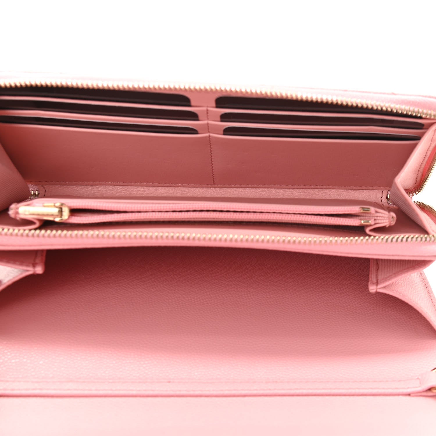 Chanel Caviar Quilted Phone Holder Wallet on Removable Chain Pink 6 of 13