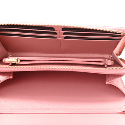 Chanel Caviar Quilted Phone Holder Wallet on Removable Chain Pink 6 of 13