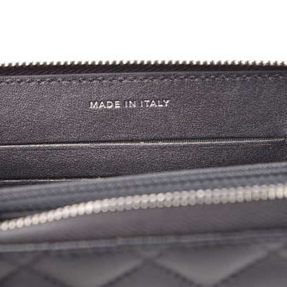Chanel Metallic Caviar Quilted Medium Zip Around Wallet Dark Grey 7 of 10