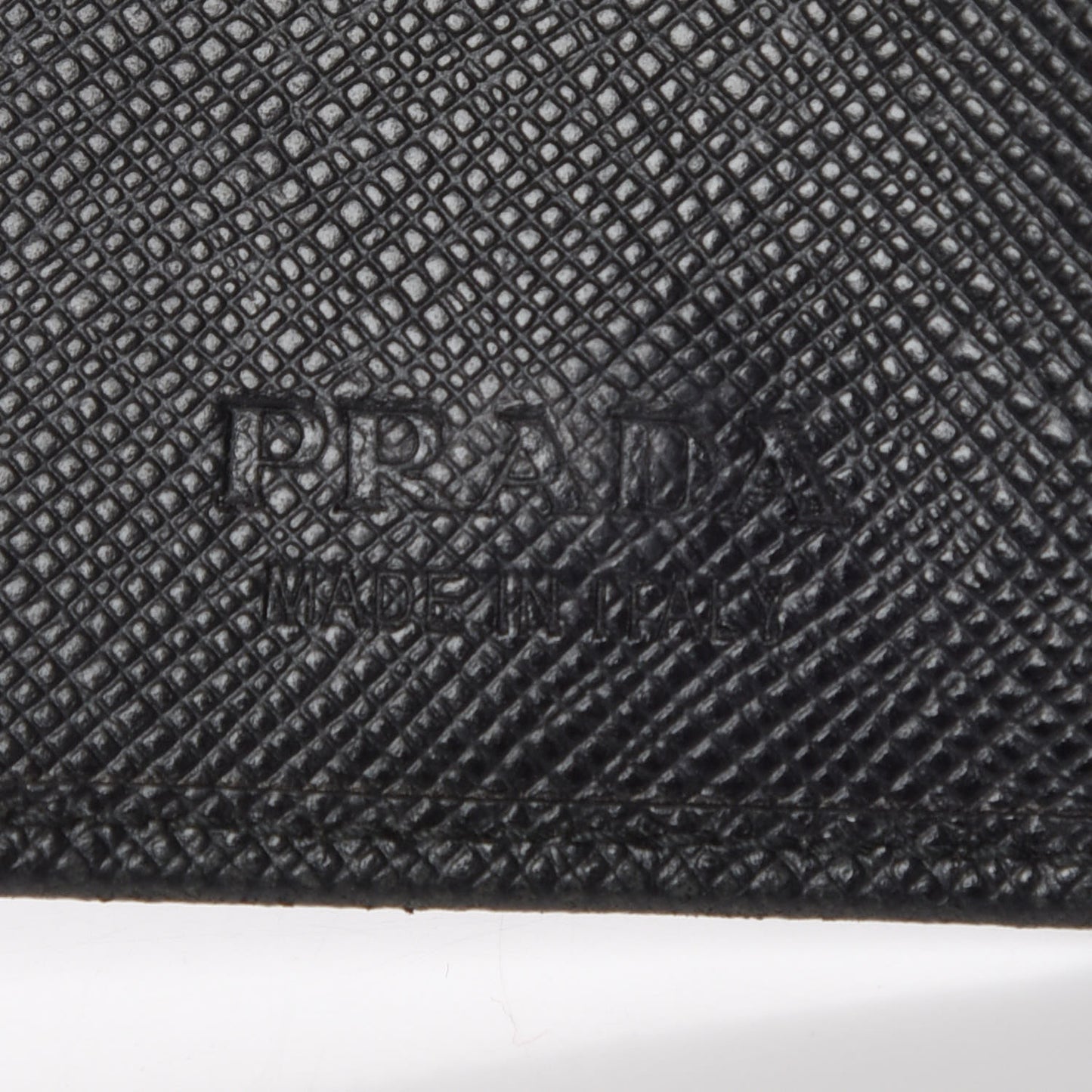 Saffiano 6 Key Holder Black