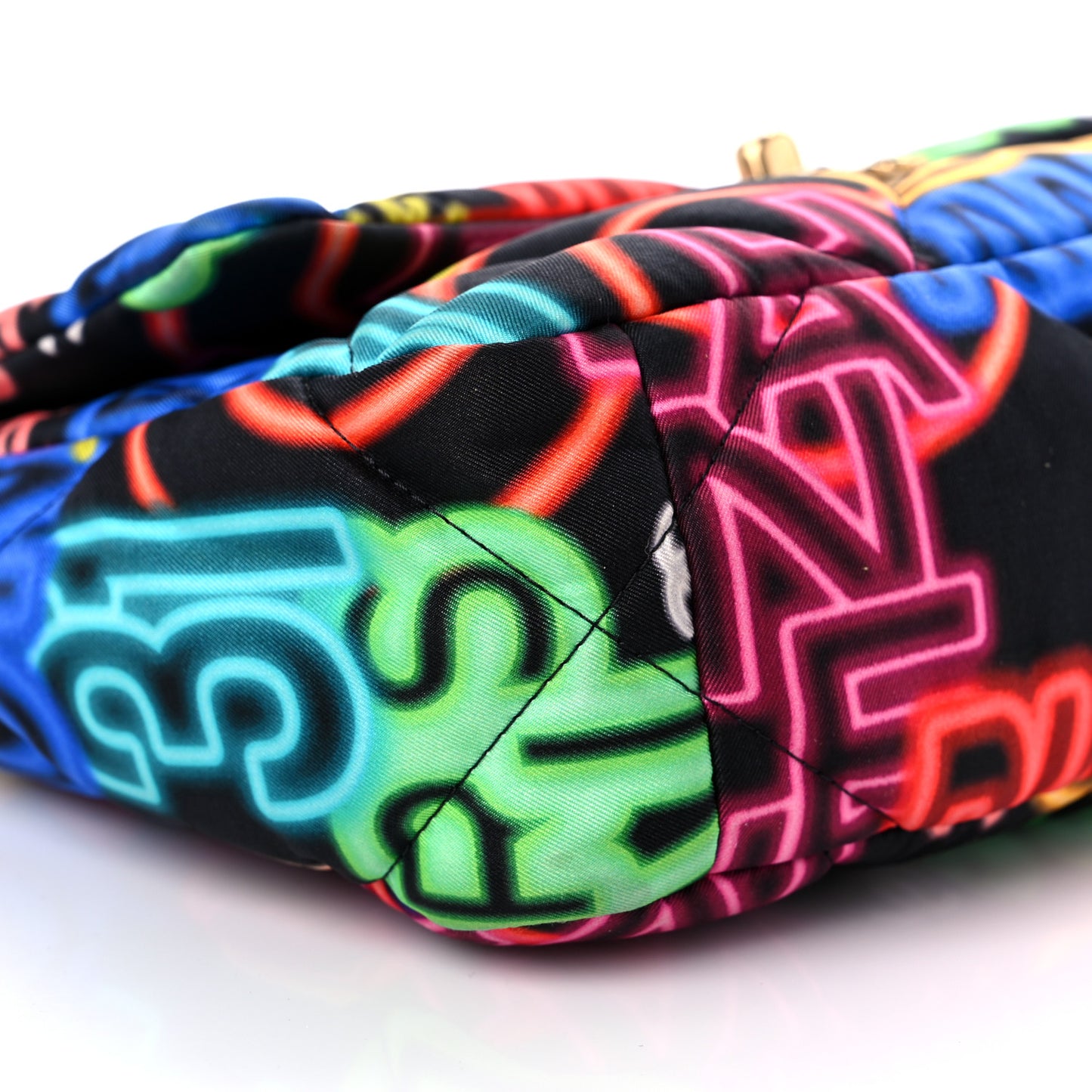 Fabric Printed Medium Chanel 19 Flap Black Multicolor