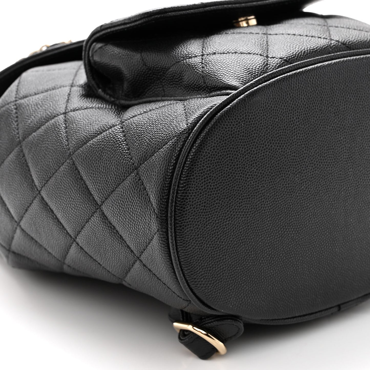 Lambskin Quilted Small Duma Drawstring Backpack Black